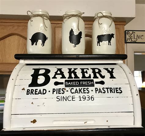 farmhouse metal bread box|farmhouse wooden bread box.